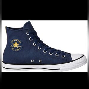 Converse‎ Blue Leather All Star High Top Sneakers, Men's Size 8 or Women's 10